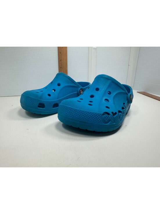 CROCS Other - Crocs Baya Classic clogs Size 2 Little KID Sporty Slip On Shoes Blue Cutout Side